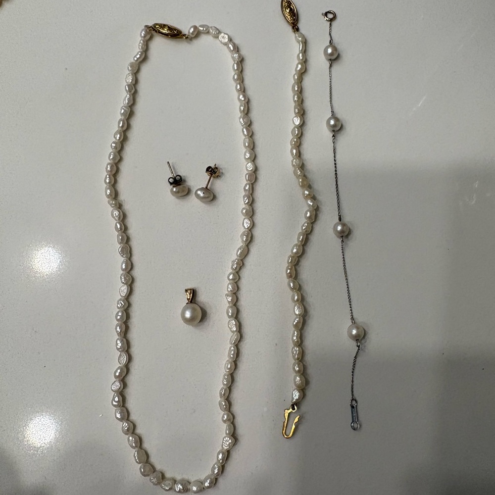 Full Elegant Pearl Jewelry Set